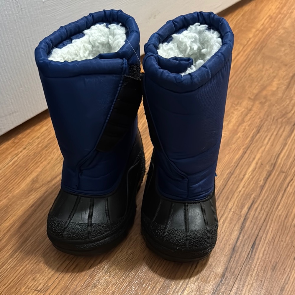 Blue and Black Winter Boots